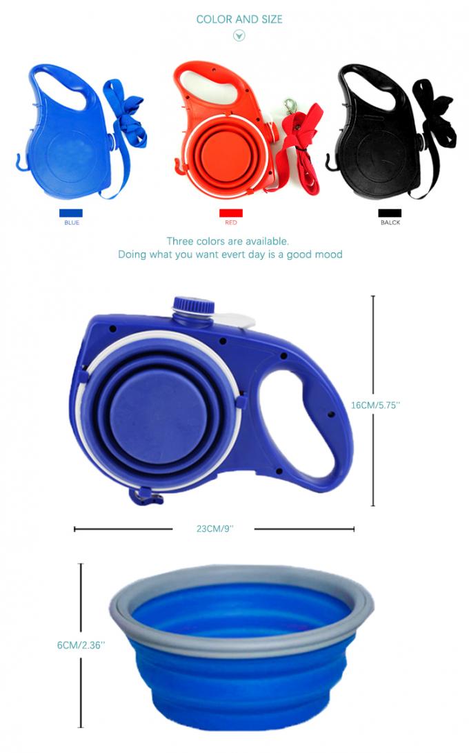 Rope Dog Leash Water Bottle With Foldable Cups Muti Function 5 In 1 2