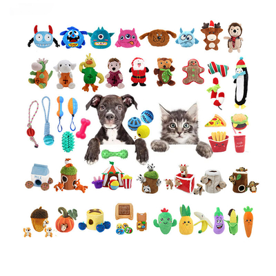 Aggressive Chewers Squeak Interactive Puzzle Hide And Seek Plush Chew Dog Pet Toys