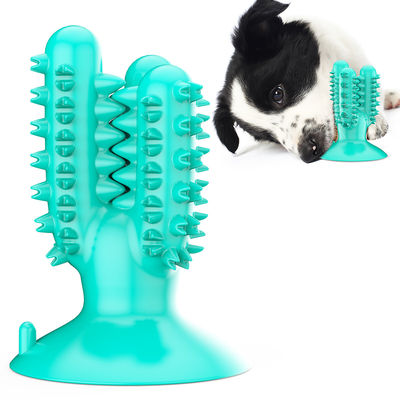 Dog Toothbrush Silicone TPR Cactus Dog Chew Toys For Teeth