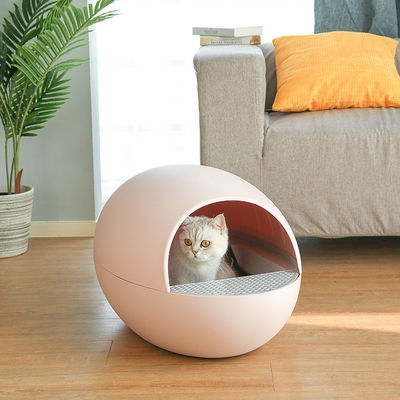 Low Noise Egg Type Self Cleaning Cat Litter Box Toilet Semi Enclosed Splash Deodorant