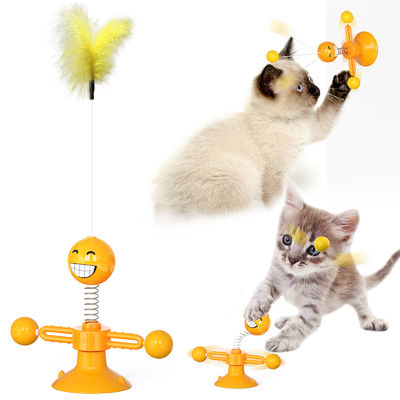 Food Grade Cat Pet Toys TPR Cat Spring Toys Kitty Interactive Ball