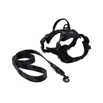Fashionable Reflective Breathable Soft Air Mesh Chest Strap Traction Rope Set Dogs Vest Leash