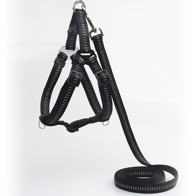 No Pull Absorbent Non Slip Nylon Dog Reflective Adjustable Harness Leash Collar Set