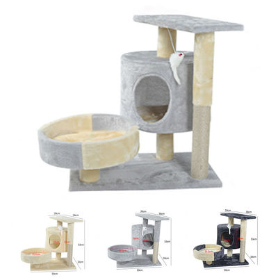 Multi Level Condo Wooden Cat Climber Tower Sisal Large Cat Scratching Post