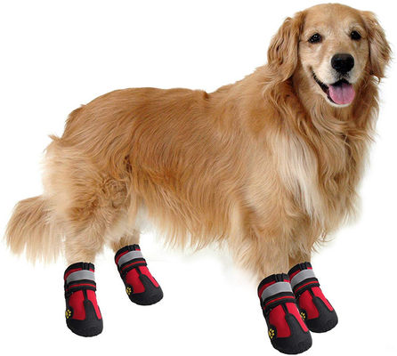 Opp Bag Dog Walking Boots For Dogs With Reflective Strips Rugged Anti Slip Sole