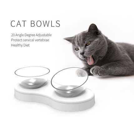 Elevated Double Cat Food Bowls Funny For Small Animals 32.3*16.5*9.5cm