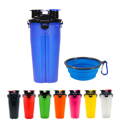 350ml Dog Water and Food Bottle Hallupets with Collapsible Portable Bowls