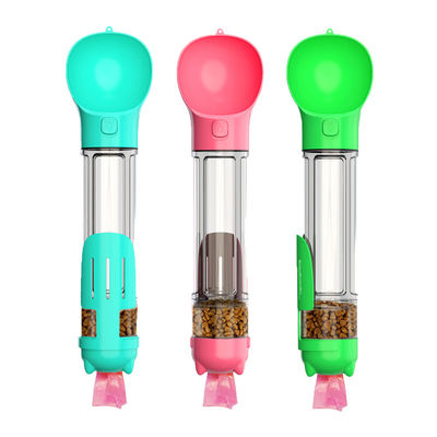 4 In 1 500ml Dog Travel Water Bottles Leak Proof Dog Water Food Dispenser