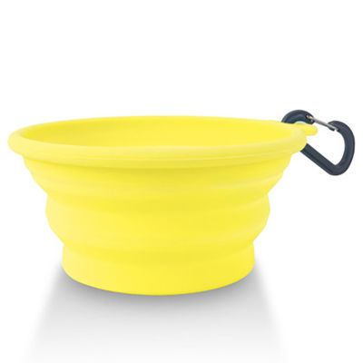 Travel 100% Pure Silicone Dog Bowl Foldable For Journeys Hiking Kennels &amp; Camping Dogs Feeding Bowls