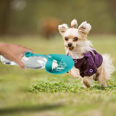 Silicone Outdoor Portable Pet Water Bottle Leak Proof Design 580ML