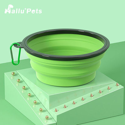 TPE ABS Carabiner Dog Water Bowl Dog Feeder Foldable For Pets