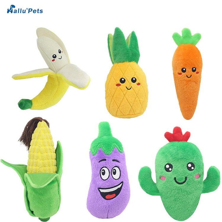Stuffed Chips Hot Dog Cola Fast Food Plush Pet Toys For Dogs