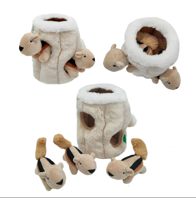 New Design Pet Puzzle Squeaky Soft Plush Chew Hide and Seek Dog Toy Set