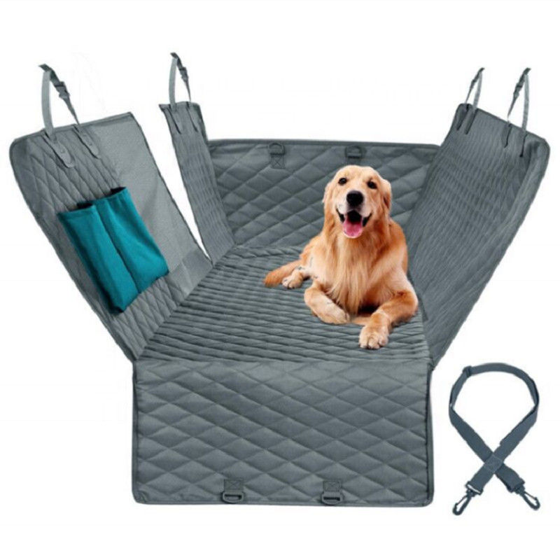 Hammock Dog Car Back Seat Cover Waterproof Nonslip 147cm With Storage Pockets