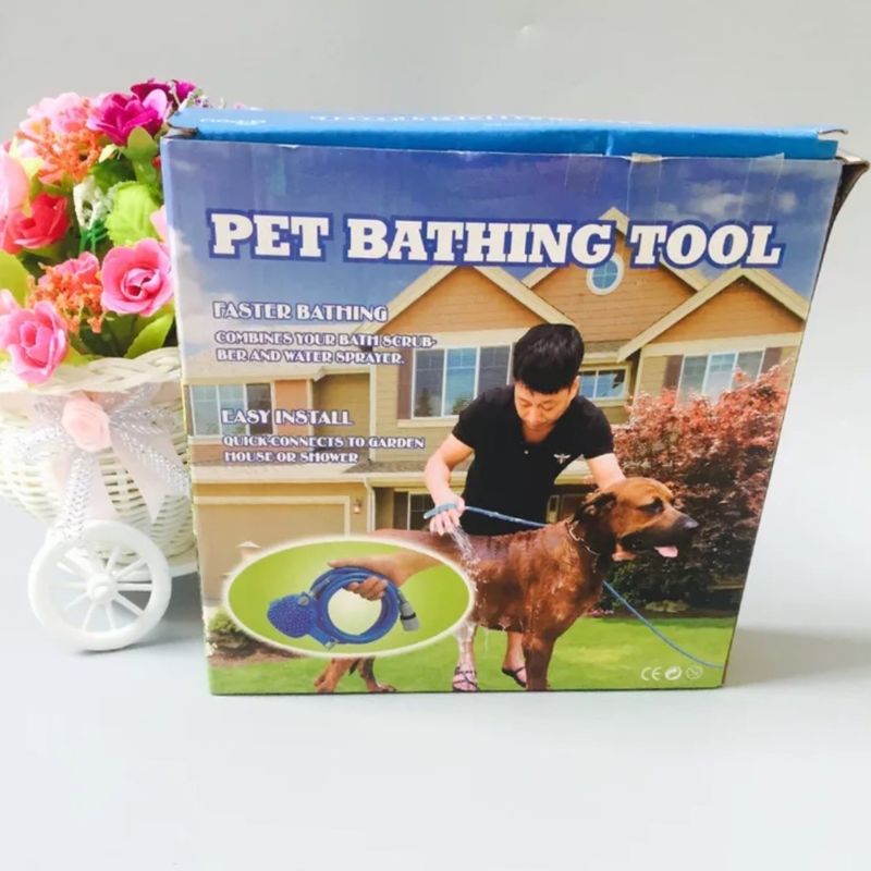 Dog Bathing Massaging Palm Pet Hair Remover for Dog Bath Dogs Shower Bath Grooming Brush