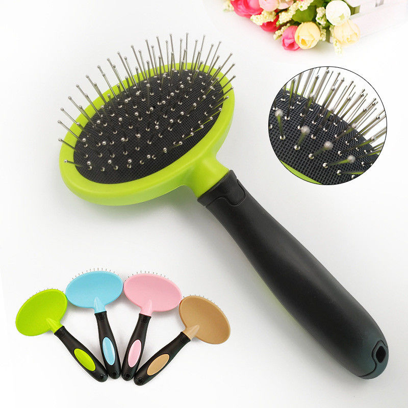 Steel Needles Pet Hair Remover Comb With Handle Dogs Brush Pet Grooming Combs