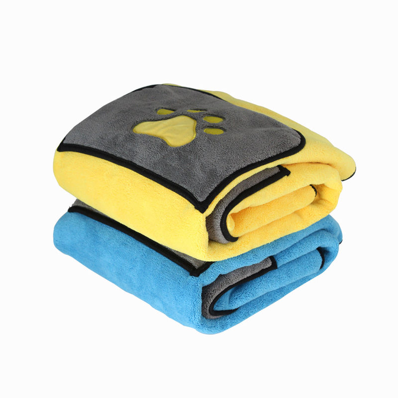 super absorbent Fiber Thicken Winter Dog Bathrobe Towel With Pockets For Big Dogs Quick Dry