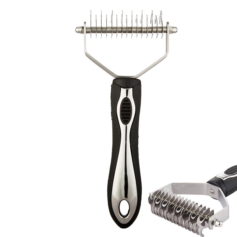 Stainless Steel Dogs Cat Massage Comb Brushes Pet Grooming Tools Stretch Hair Comb