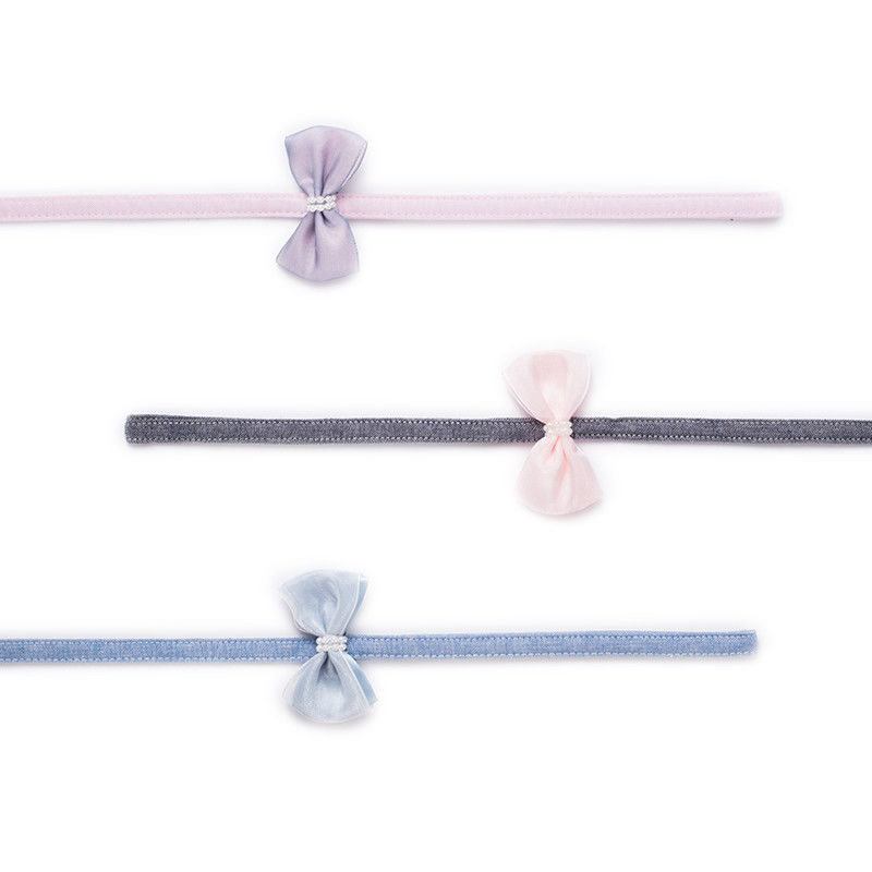Adjustable 100% Cotton Bow Tie Girl Dog Collar And Leash Set With Bowknot
