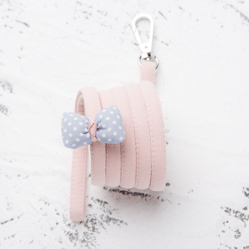 Pet Supplies Cute Dots Cat Harness Bow Tie Adjustable Pet Chest Back Strap Traction Cotton Cat Dog Harness Leash Set