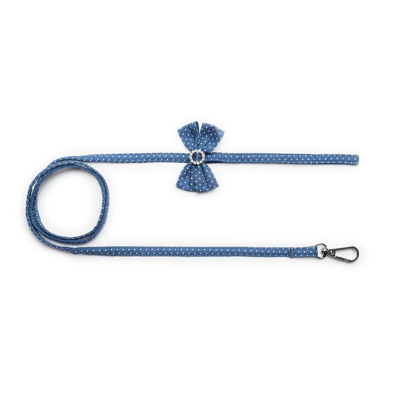 Adjustable Breathable Dog Harness With Bow tie Washable Comfortable Dogs Harness and Leash Set Cotton Dog Chest Back Set