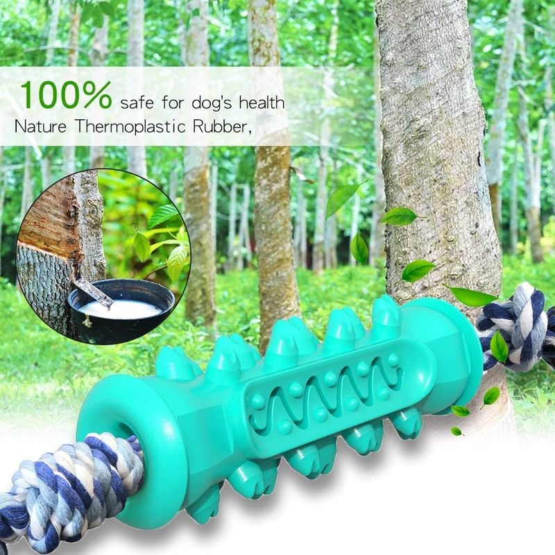 Non Toxic Rubber Chew Toys For Teething Puppies 15-30 LBS Dog Improving Dental Hygiene
