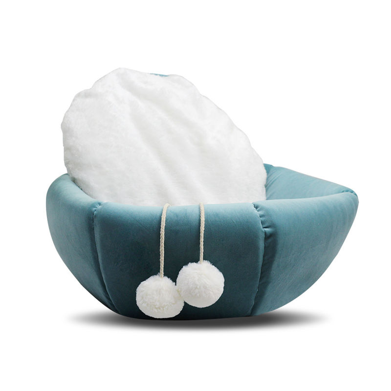2-in-1 Foldable round shape deep sleep cat house durable cat pet bed breathable dog bed cave