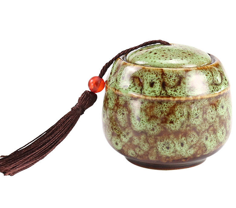 Round Pet Cremation Urns for Ashes Storage Box Hand-made Ceramic Sealed Jars for Pet Cat dog ashes