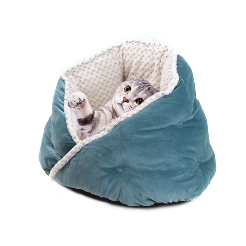 Plush Warm Soft Cat Dog Bed Washable Pets Bed Deep Sleep Cats Dogs Cave