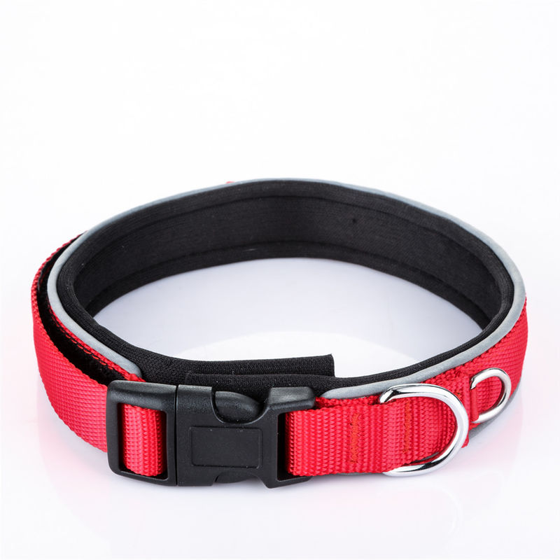 Adjustable Dog Leash Collar Chain Laser Dog nylon Lead Pet Reflective Stripe Cozy Collar para perro
