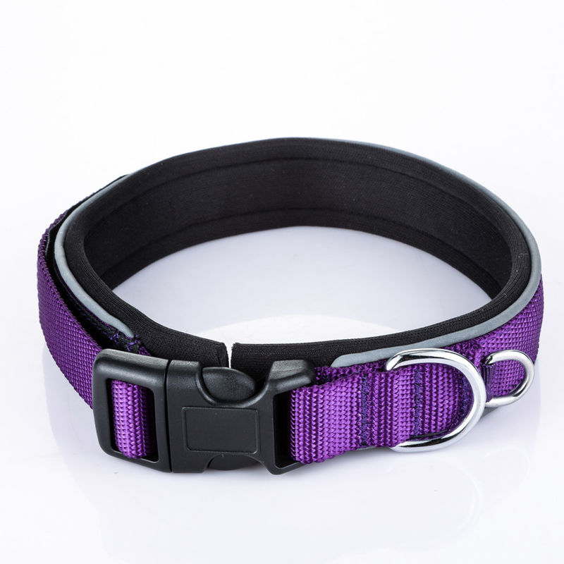 Adjustable Dog Leash Collar Chain Laser Dog nylon Lead Pet Reflective Stripe Cozy Collar para perro