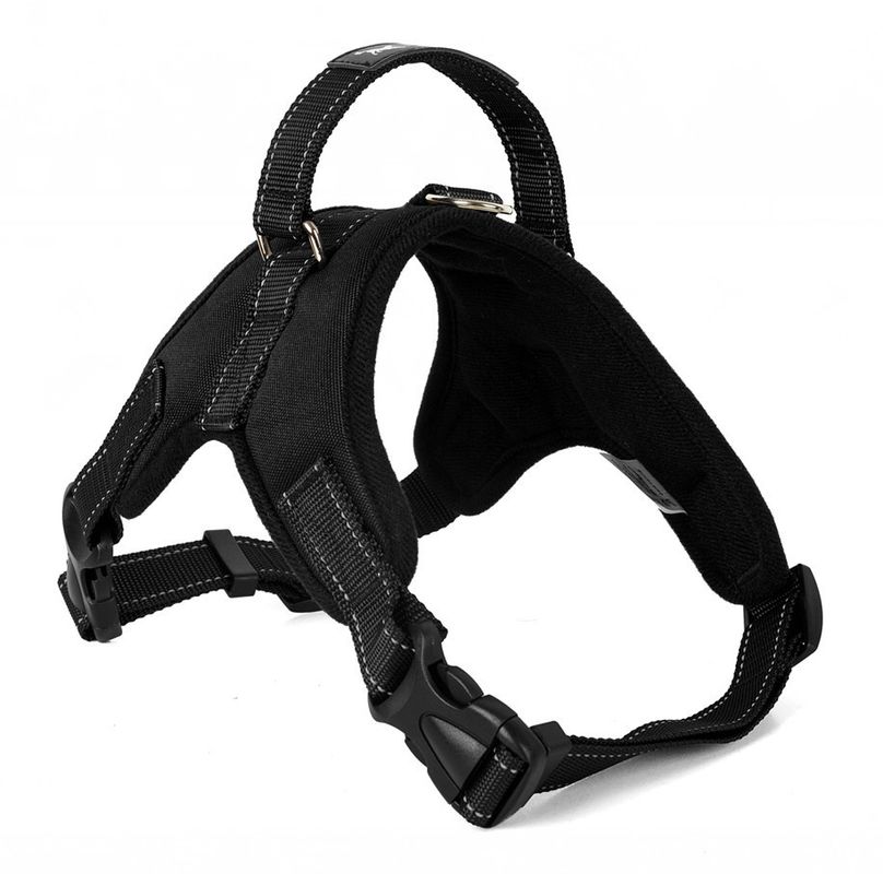 Oxford Mesh Canvas Adjustable Padded Dog Harness Vest Pet Dog Saddle Chest Strap Breathable No Pull Pet Collar