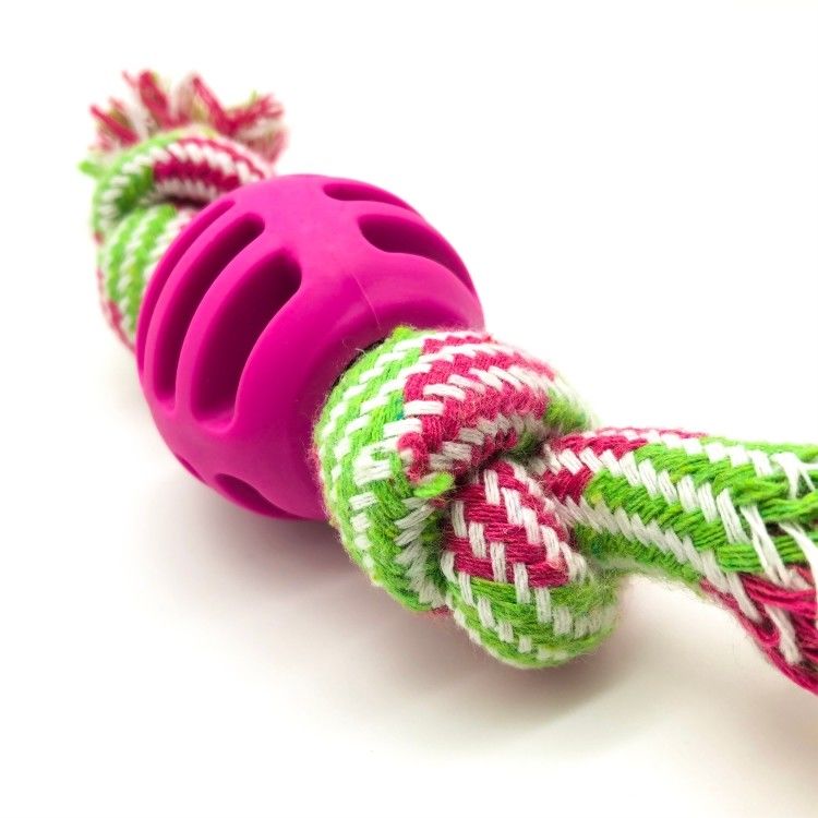 Double Knot Cotton Washable Rope Ball Dog Toy Durable Rope Chew Toys 50g