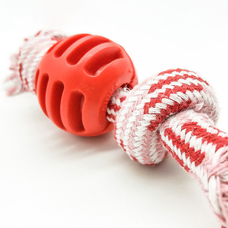 Double Knot Cotton Washable Rope Ball Dog Toy Durable Rope Chew Toys 50g