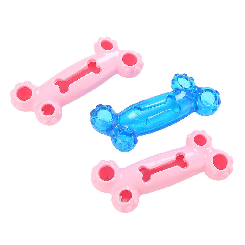 Bite Resistant Dogs TPR Bone Chew Toy For Dog Playing