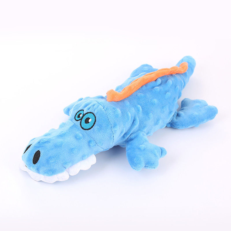 Realistic Cartoon Crocodile Plush Dog Pet Toys  Fabric Squeaky Cute