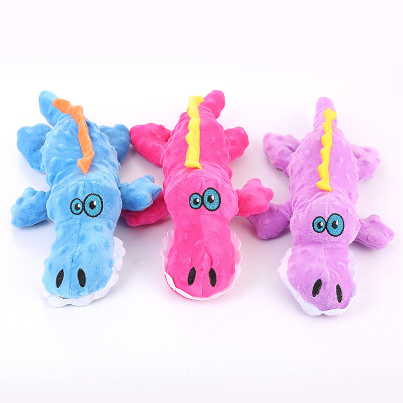 Realistic Cartoon Crocodile Plush Dog Pet Toys  Fabric Squeaky Cute