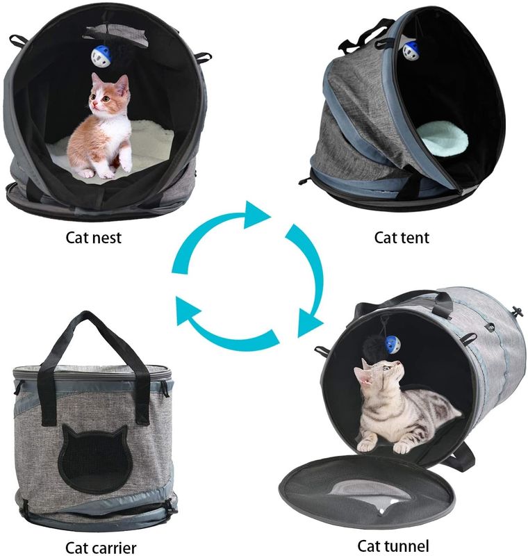 3 in 1 Cat Bag Carrier Backpack with Fleece Mat