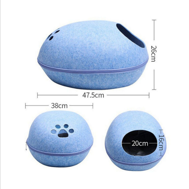 Eco-friendly Breathable Cute Detachable Egg Shape Dog Cat Cave Bed for Pet Supplies