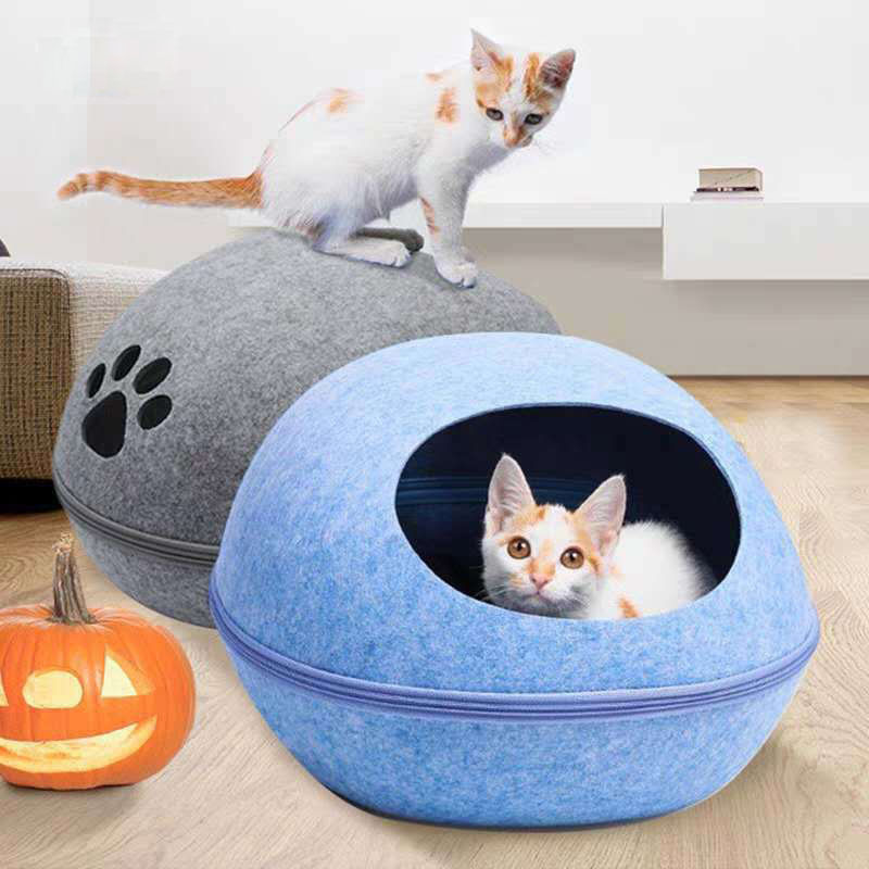 Eco-friendly Breathable Cute Detachable Egg Shape Dog Cat Cave Bed for Pet Supplies