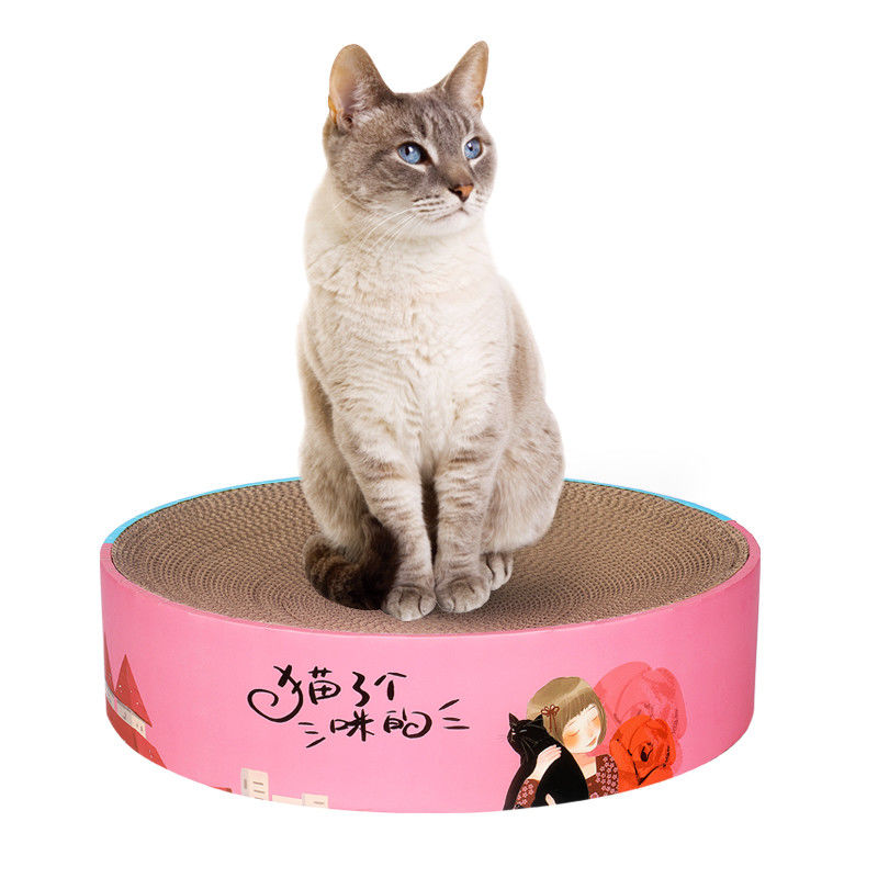 2 In1  Durable Round Cat Scratcher Bed Pad &amp; Lounge 1000g