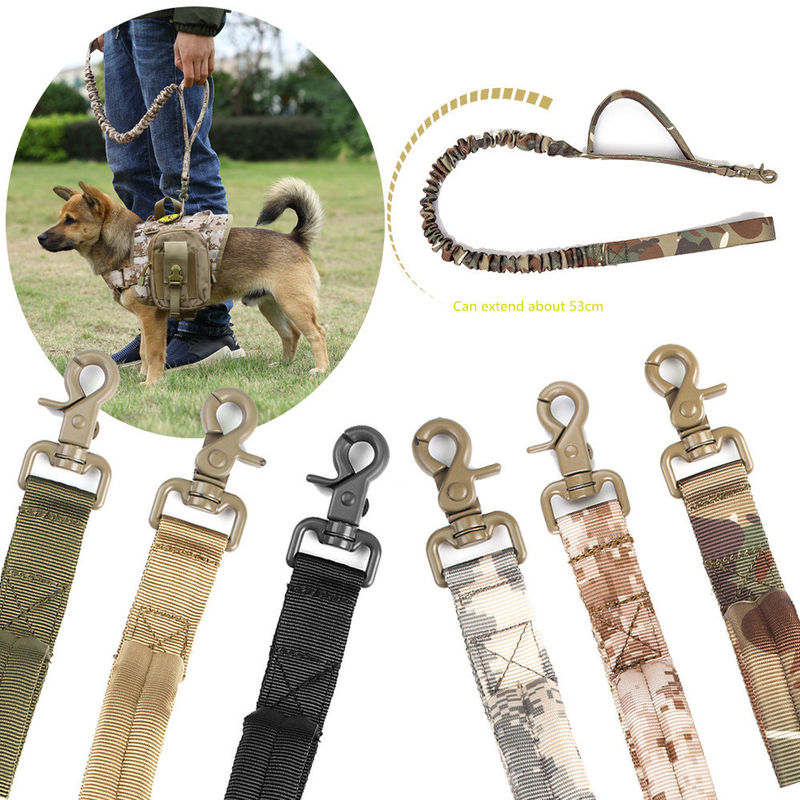 Tactical Bungee Nylon Rope Dog Leash Retractable Dog Training Leashes