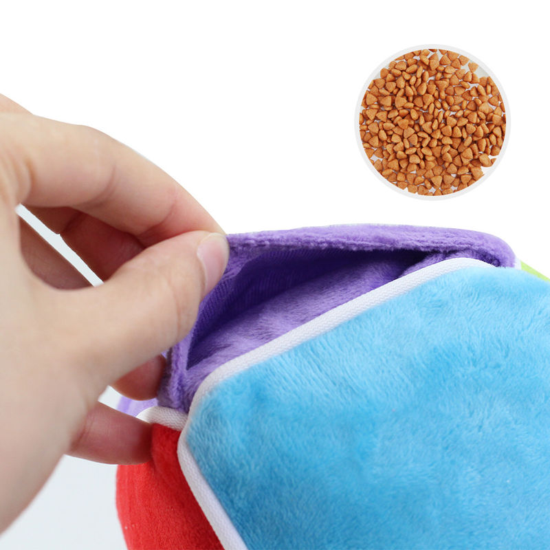 Eco-Friendly Colorful Intelligent Pet Toys Cotton Plush Leakage Food Cube Dog Chew Toys