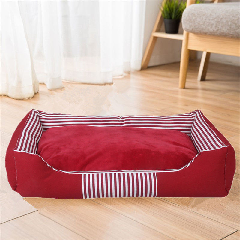 1800g PP Cotton Filling Comfortable Pet Bed Waterproof Bottom Canvas Pet Bed