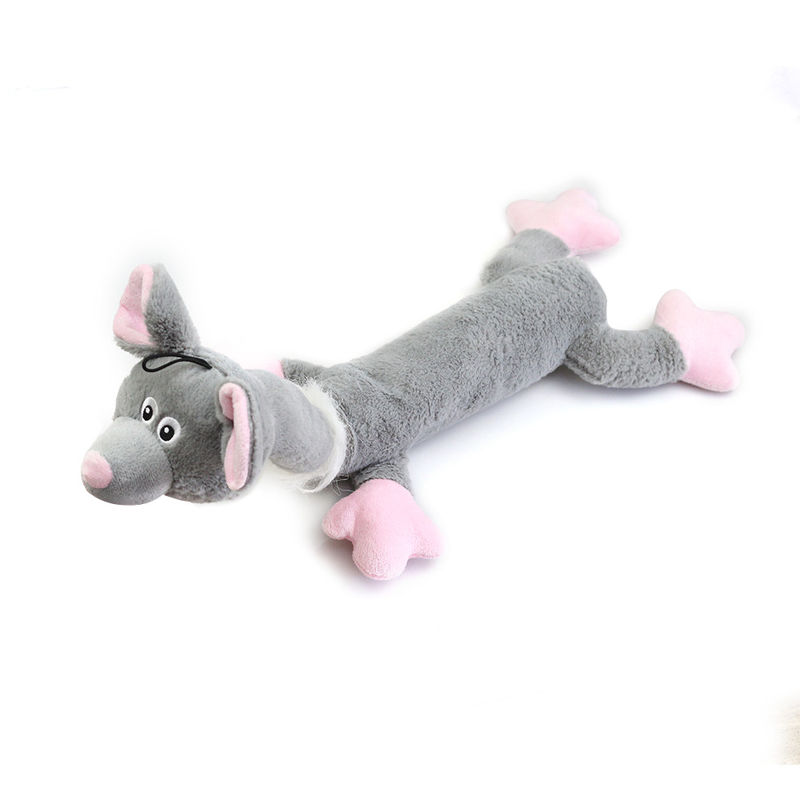 Bite Resistant Animal Shape Plush Funny Cats Dogs Toy Squeaky Durable Chew Toys