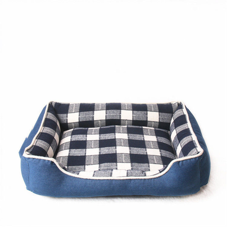 Warm Soft Lattice Square Dog Mat 740g Indoor House Kennel Nest comfort dog bed