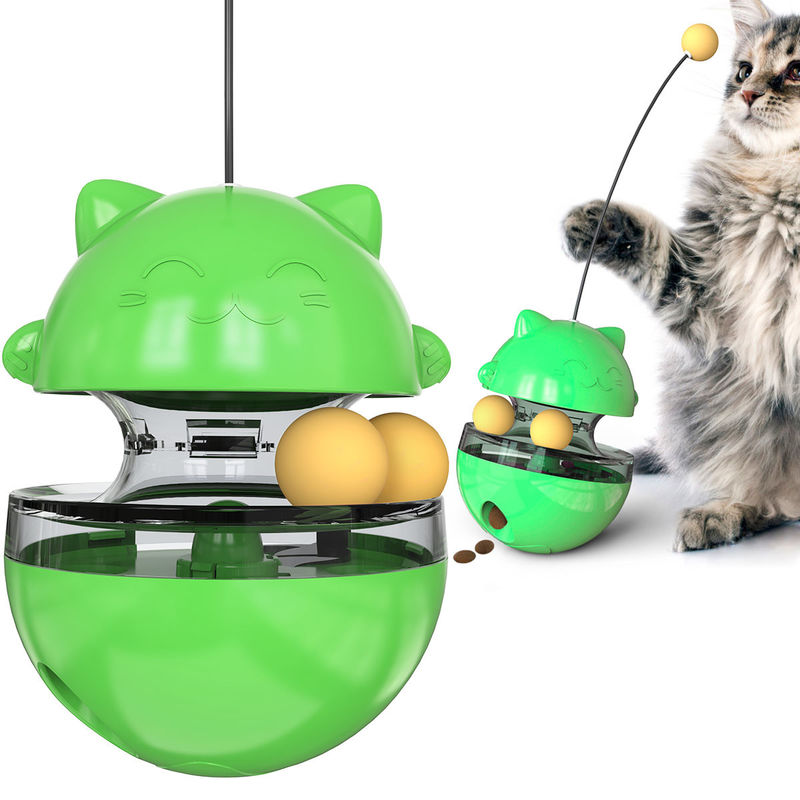 420g Food Leaker Cat Pet Toys Interactive Cat Tease Wand Kitten Roly Poly Toys