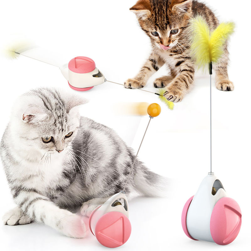 ABS Cat Balance Toy Rotating Gifts Kitty Catnip Interactive Pet Ball