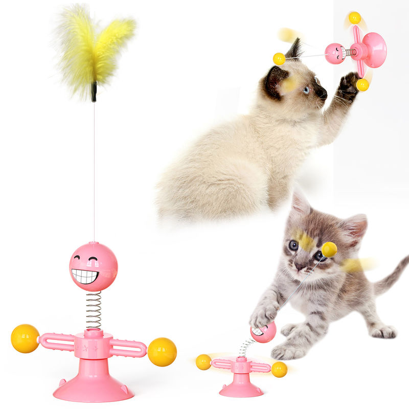 Food Grade Cat Pet Toys TPR Cat Spring Toys Kitty Interactive Ball