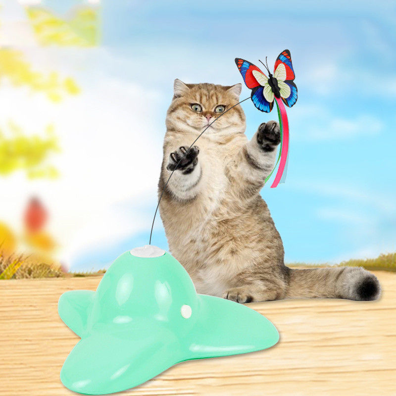 285g Cat Pet Toys Flutter Bug Electric Rotating Butterfly Cat Toy